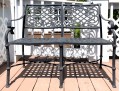 Pair Of Cast Aluminum Outdoor Settees