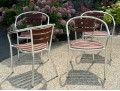 Set Of Four Nauteak Maritime Heritage Bistro Armchairs