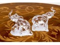 Delightful Pair Lenox Crystal Elephant Figurines