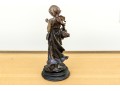 Vintage Arteriors Bronze Sculpture Of A Lady Carrying Fruit