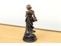 Vintage Arteriors Bronze Sculpture Of A Lady Carrying Fruit