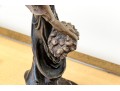 Vintage Arteriors Bronze Sculpture Of A Lady Carrying Fruit