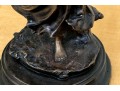 Vintage Arteriors Bronze Sculpture Of A Lady Carrying Fruit