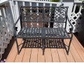 Pair Of Cast Aluminum Outdoor Settees