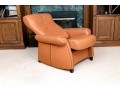 De Sede Swiss Leather Reclining Armchair With Ottoman