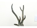 Asian Brass Recumbent Deer Sculpture 
