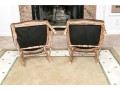 Four French Country Ladder Back Dining Chairs
