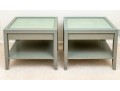 Pair Of Painted And Faux Shagreen End Tables