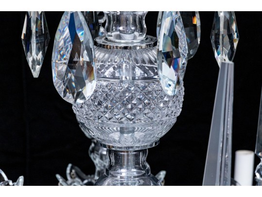 A Magnificent Cut Crystal Nine Light Chandelier