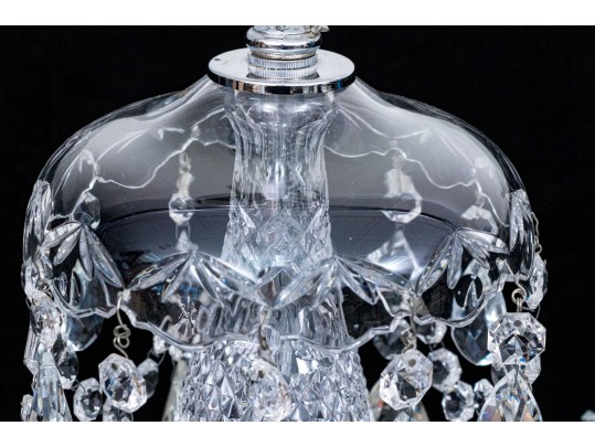 A Magnificent Cut Crystal Nine Light Chandelier