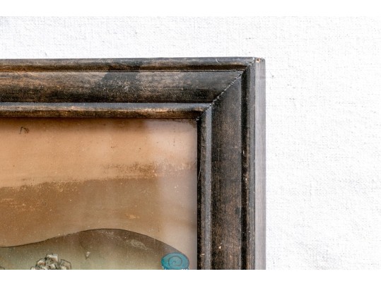 Vintage Chinese Reverse Painting On Glass
