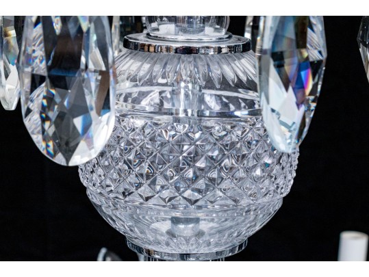 A Magnificent Cut Crystal Nine Light Chandelier