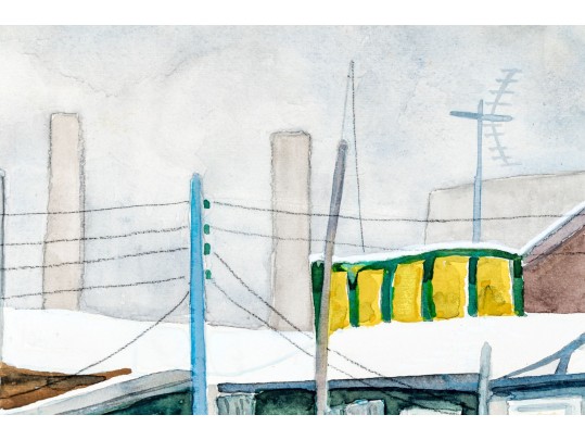 William L. Drake (1929-2019) Watercolor On Paper - BAYONNE NJ