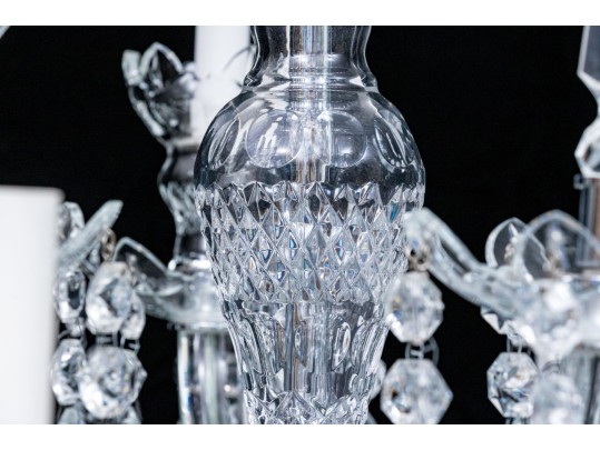 A Magnificent Cut Crystal Nine Light Chandelier