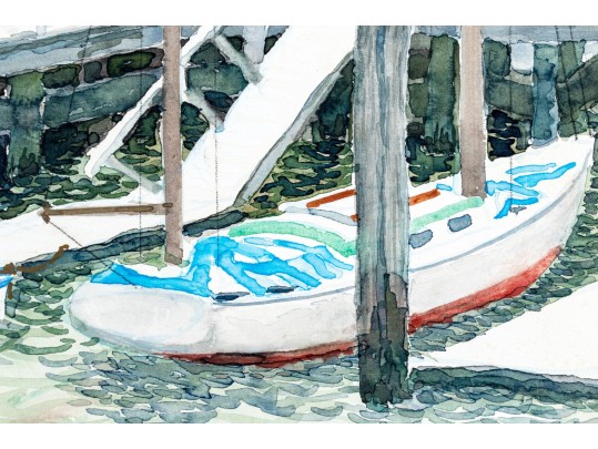 William L. Drake (1929-2019) Watercolor On Paper - BAYONNE NJ