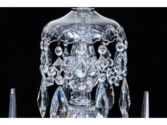 A Magnificent Cut Crystal Nine Light Chandelier