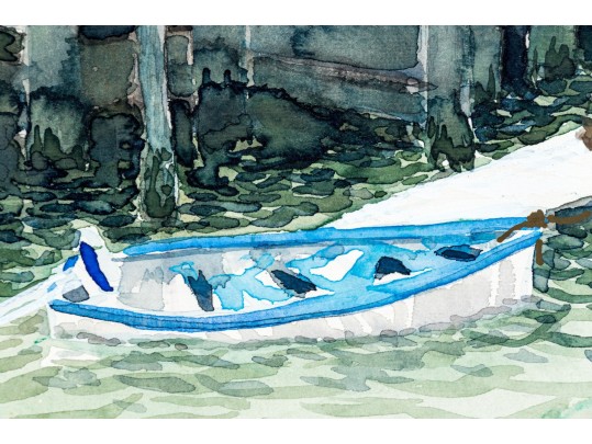 William L. Drake (1929-2019) Watercolor On Paper - BAYONNE NJ