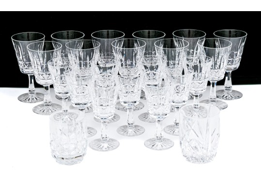 Twenty-two Piece Waterford Cut Crystal Collection Of Barware