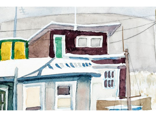 William L. Drake (1929-2019) Watercolor On Paper - BAYONNE NJ