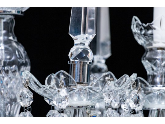 A Magnificent Cut Crystal Nine Light Chandelier