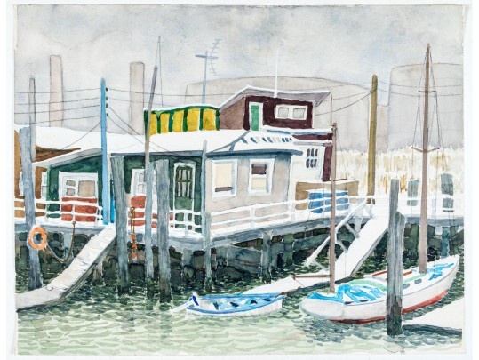 William L. Drake (1929-2019) Watercolor On Paper - BAYONNE NJ