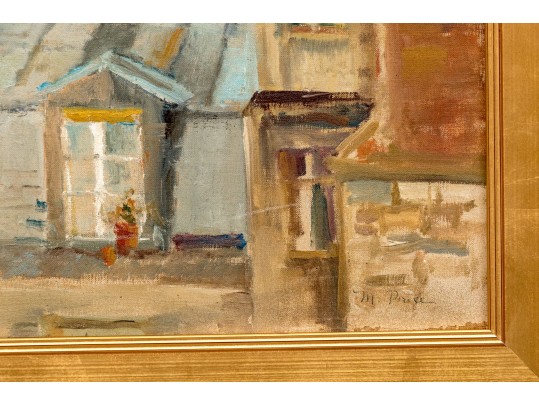 M. Price, Signed Oil On Canvas, Roof Tops Over Paris 
