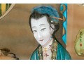 Vintage Chinese Reverse Painting On Glass