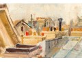M. Price, Signed Oil On Canvas, Roof Tops Over Paris 