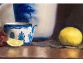 Signed P.J. Meyer Oil On Canvas, Still Life With Red Flowers