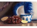 Signed P.J. Meyer Oil On Canvas, Still Life With Red Flowers