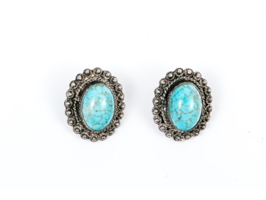 Collection Of Sterling And Turquoise And Howlite Stone Jewelry