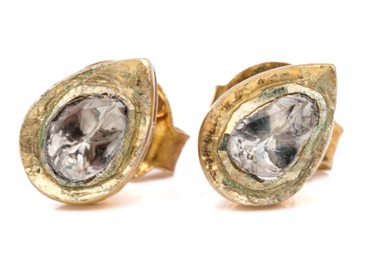 Fantastic Sterling Polki Diamond Earrings