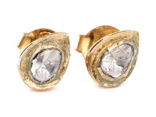 Fantastic Sterling Polki Diamond Earrings