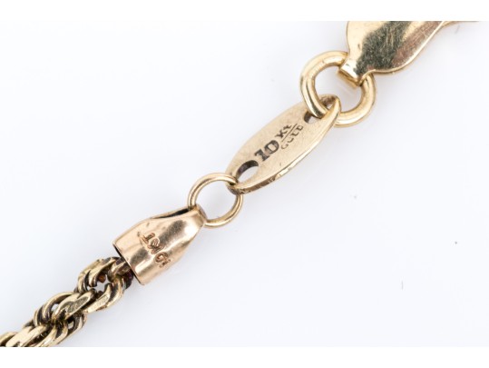 10k Yellow Gold Classic Rope Style Chain