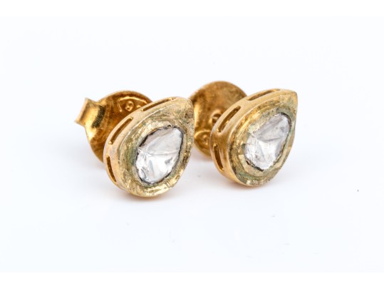 Fantastic Sterling Polki Diamond Earrings