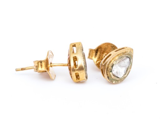 Fantastic Sterling Polki Diamond Earrings