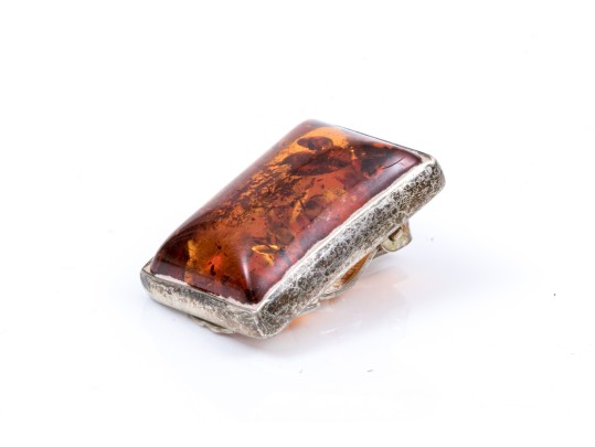 Collection Of Sterling And Amber Rustic Jewelry