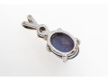 Charming 14K White Gold Star Sapphire And Diamond Pendant