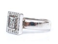 18K Eye-Catching Princess And Brilliant Cut Diamond Ring, Size 7.25