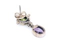 Sterling Amethyst And Peridot Pendant Earrings