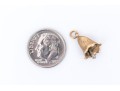 14 Gold Vintage Bell Pendant, Cz Set