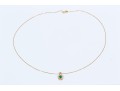 10k Yellow Gold Pretty Emerald, 0.27 CTS, And Diamond Pendant, App. 0.04 TCW, With Chain