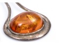 Collection Of Sterling And Amber Rustic Jewelry