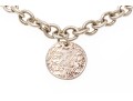 Tiffany And Co. Sterling Silver Address Pendant, On Complementary Chunky Curb Link Chain