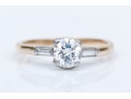 Dainty 14K Brilliant Cut Diamond Ring, Size 5