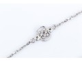 14k White Gold Lovely Opera Length Diamond Set Station Necklace, App. 0.24 TCW