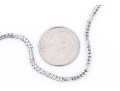 14k White Gold Handsome Foxtail Patterned Matinee Length Link Chain
