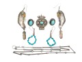 Collection Of Sterling And Turquoise And Howlite Stone Jewelry