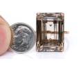 14K Smoky Quartz Set Statement Ring, Size 8.5+