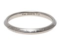 Contemporary Platinum 'Knife Edge' Band Ring, Size 6